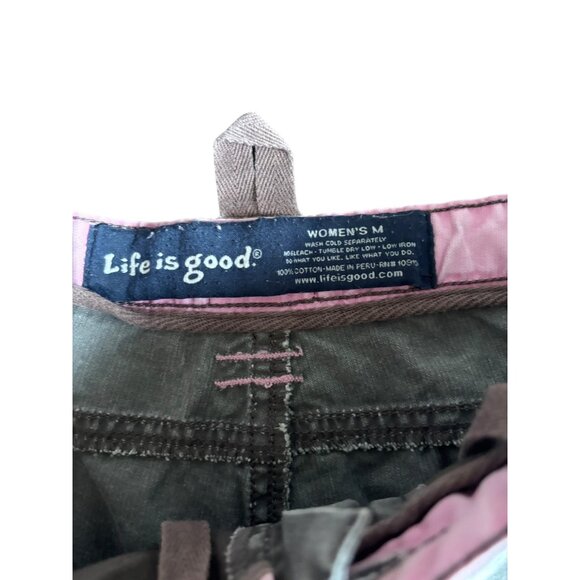 Life Is Good Women's Faded Green Cropped Pants - Picture 3 of 7